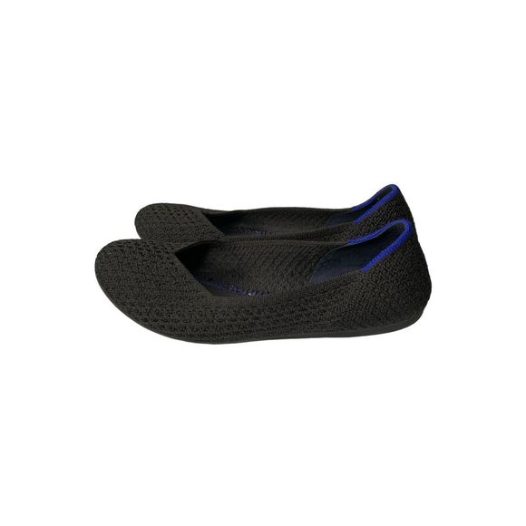 Rothy's honeycomb slip on shoes flats black women's size 6 no insoles - Picture 4 of 7